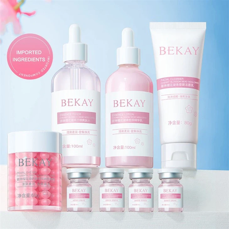 BEKAY Skincare Product Moisturizing Anti-aging Firming Lightening Sakura Skin Care Set
